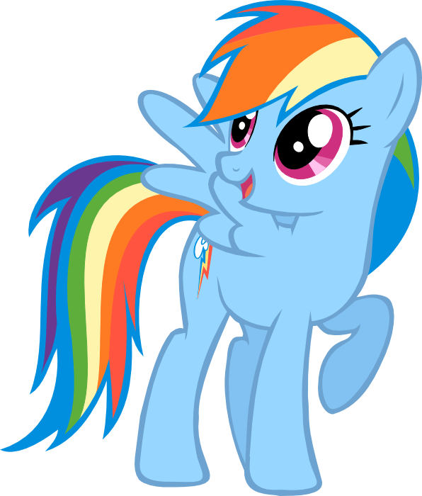 Fanmade Rainbow Dash Vector - My Little Pony Vector Png (596x700)