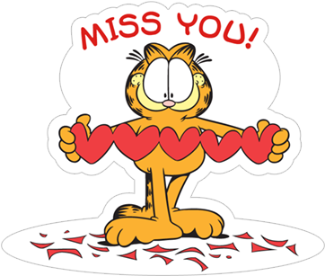 Sticker 3 From Collection «garfield Love» - Garfield Love (490x317)