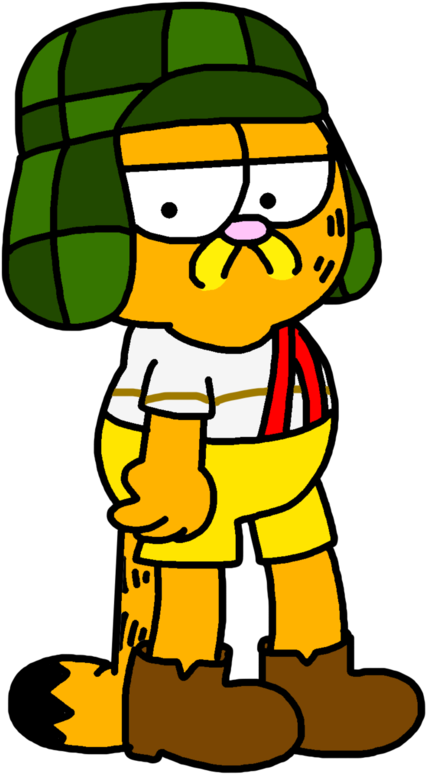 Garfield As El Chavo By Marcospower1996 - Garfield As El Chavo By Marcospower1996 (974x820)