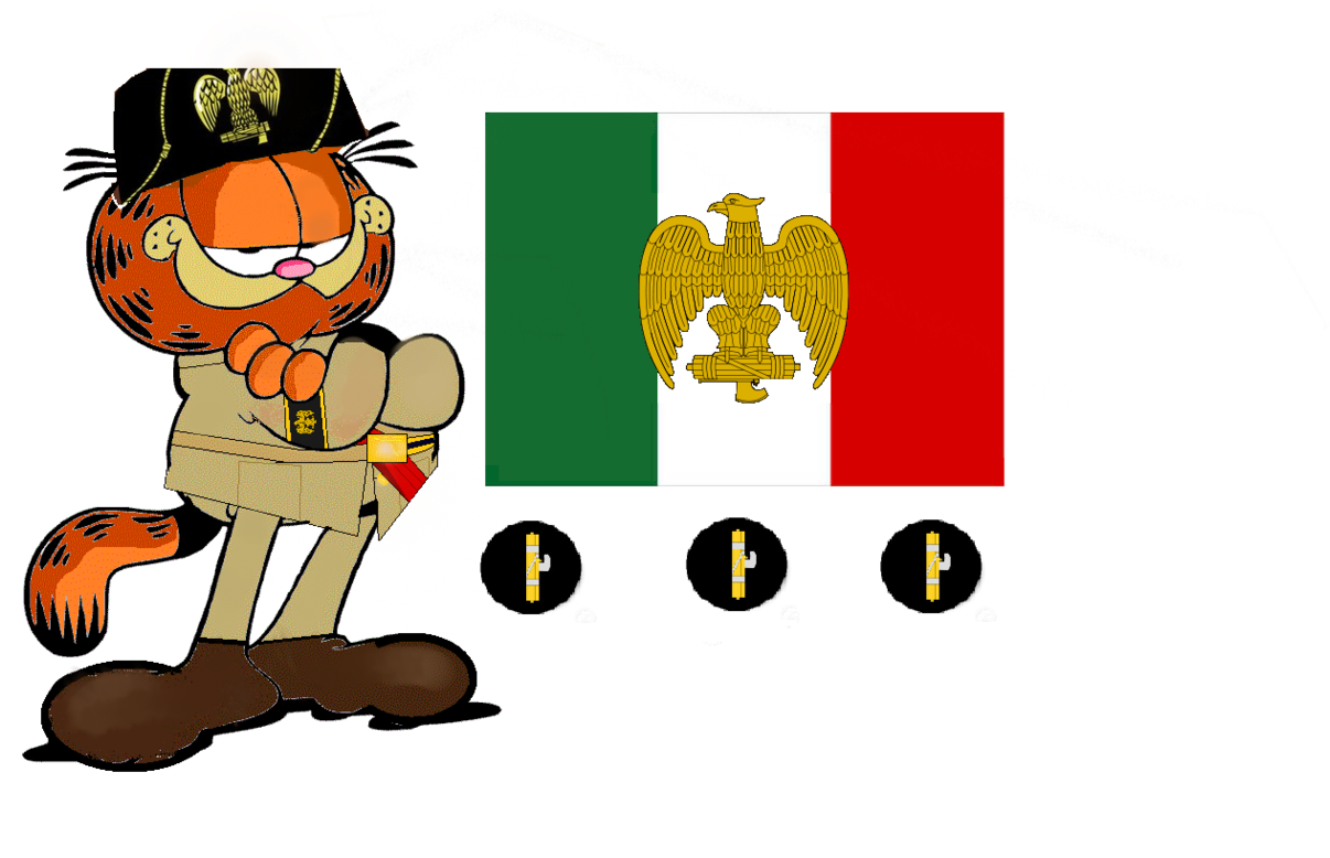 Garfield As Mussolini By Thedarkknight1996 Garfield - Fascist Garfield (1280x975)