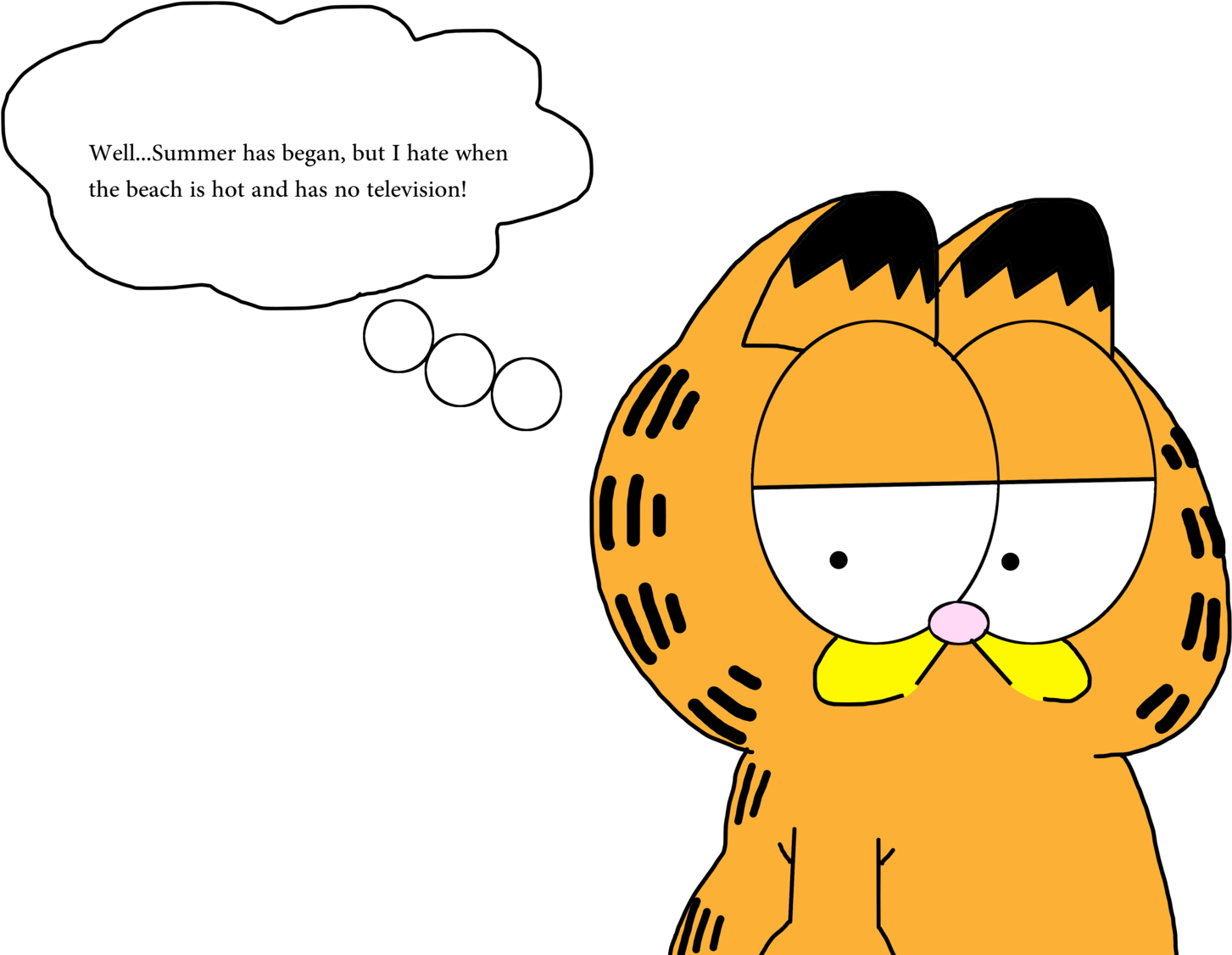 Garfield Talks About Summer By Marcospower1996 Garfield - Marcospower1996 Garfield (1600x1600)