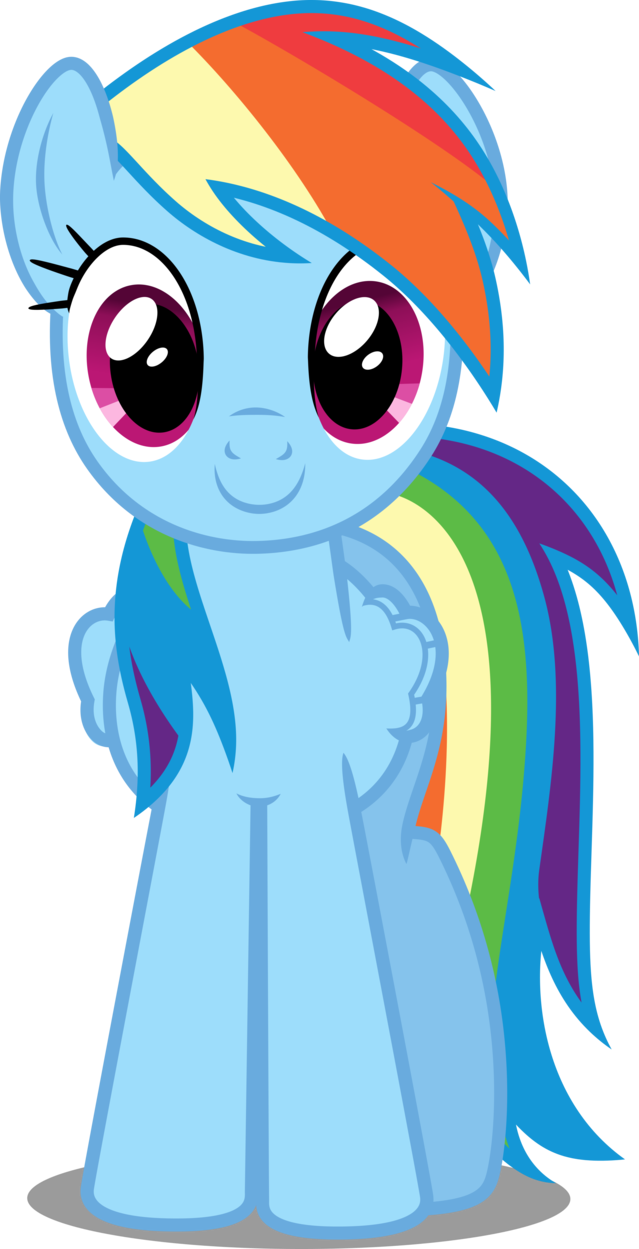 Vector - My Little Pony Rainbow Dash Front (639x1249)