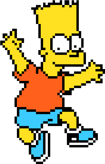 Bart Simpson - Bart Simpson Pixel Art (660x760)