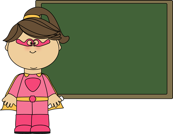 Classroom Background Clipart - Teacher Super Hero Clip Art (600x466)