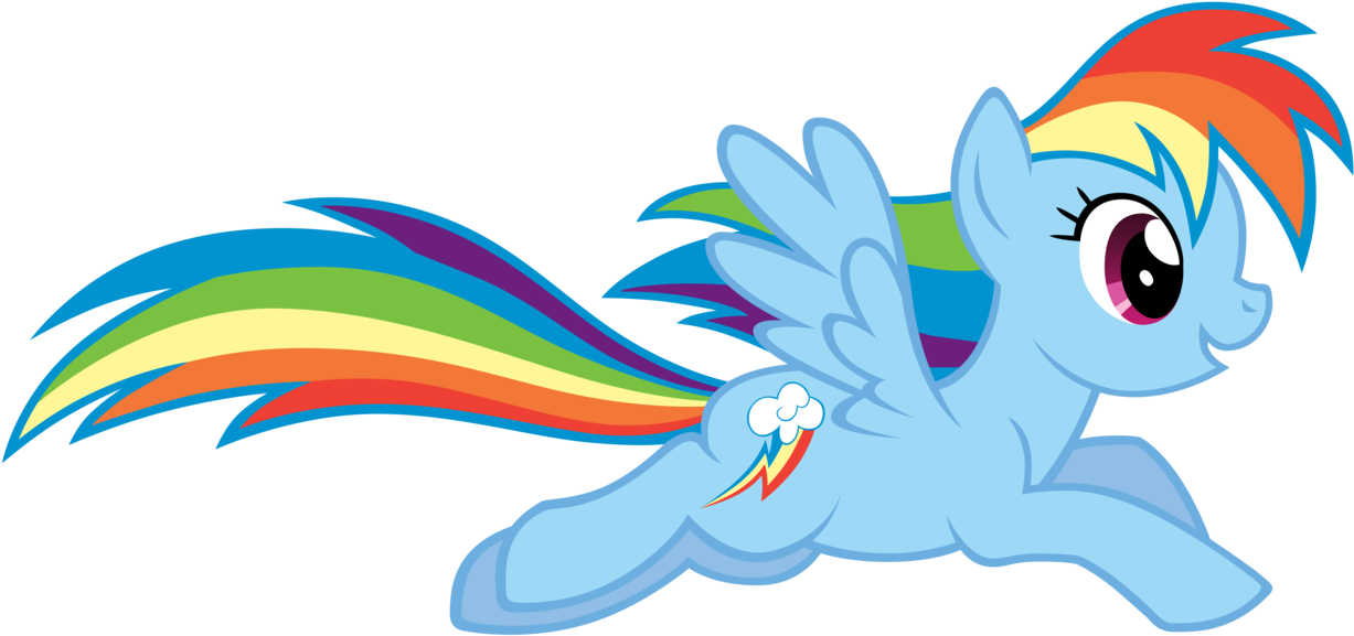 Rainbow Dash Vector By Ikillyou121 Rainbow Dash Vector - My Little Pony Svg Cut File (1280x768)