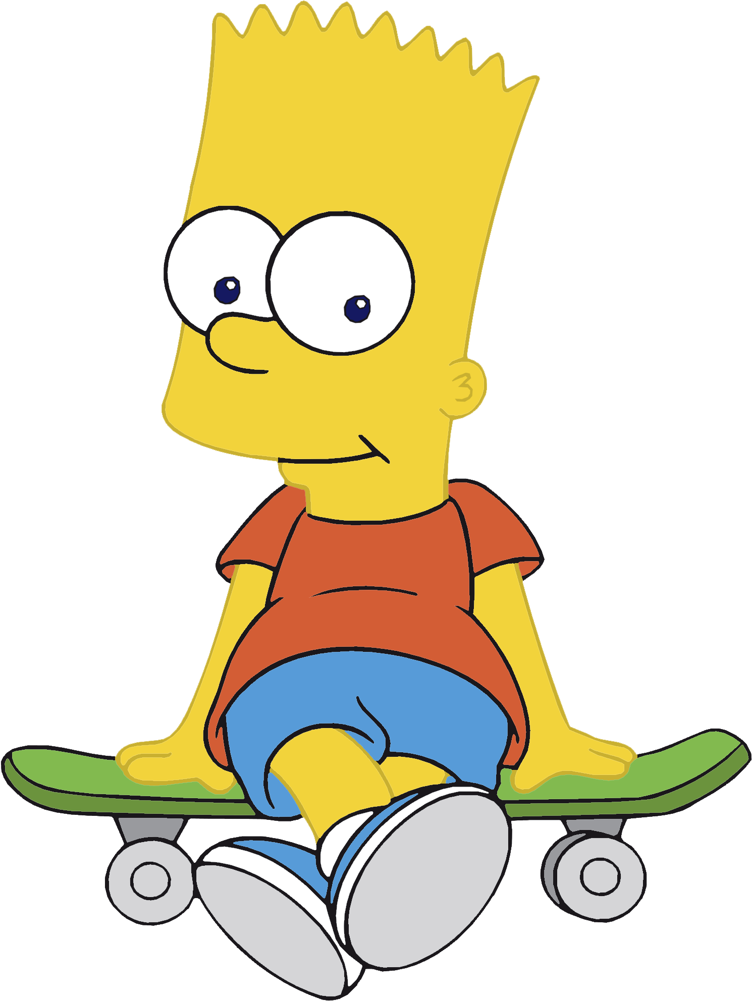 Arthony70100 21 0 Bart Simpson In Pnf/milo Murphy's - Bart Simpson Sitting On Skateboard (2400x2400)
