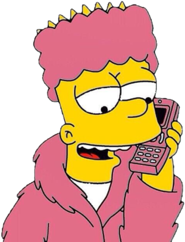 Bart Simpson Png By Voidxprescott - Bart Simpson On Phone (500x500)