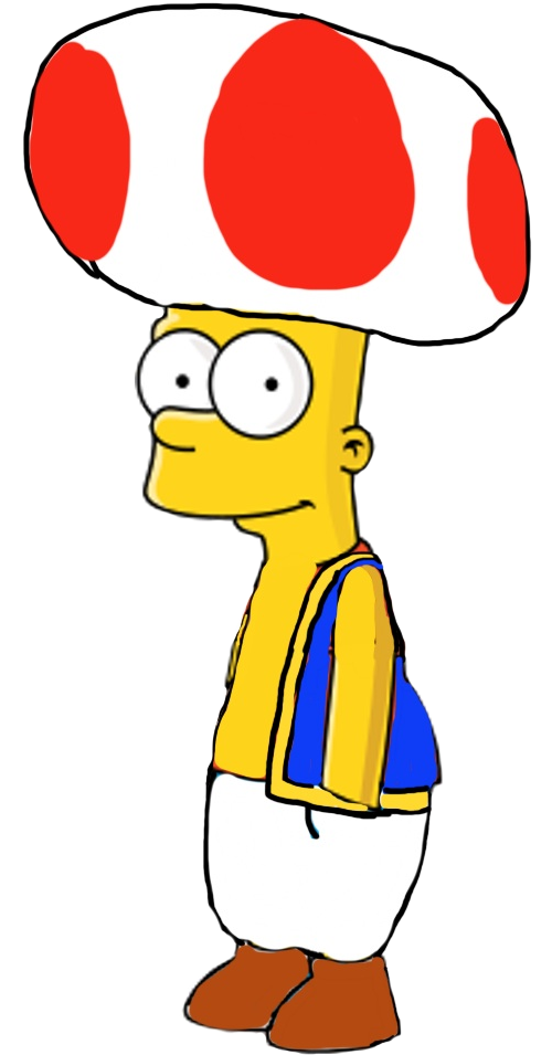 Bart Simpson As Toad By Darthraner83 - Bart Simpson And Milhouse Denvianart (782x990)