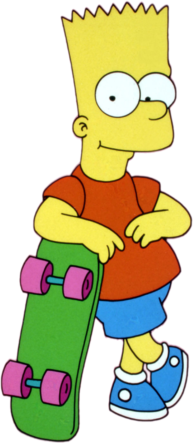 Bart Simpson Poses With Skateboard By Kaylor2013 Bart - Bart Simpson With Skateboard (1024x1536)
