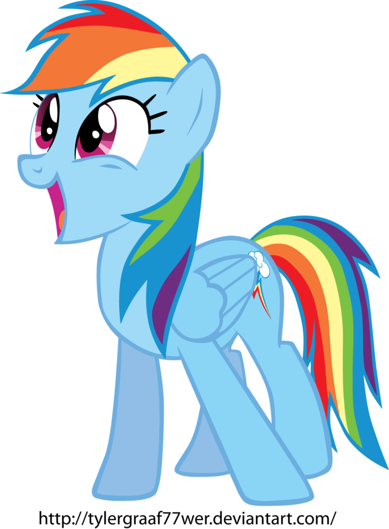 My First Pony Vector Rainbow Dash By Kartdasher - Mlp Fim Rainbow Dash (767x1042)