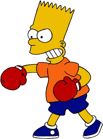 The Simpsons What Sport Do You Thin Bart Simpson Should - Bart Simpson Boxing (371x498)