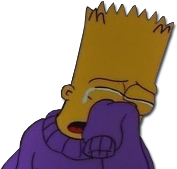 Glitterblunt - Crying Bart Simpson Png (397x373)