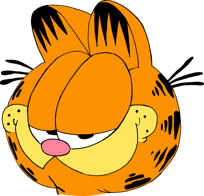 Garfield Couleur T Recadre By Popoquake - Garfield Transparent (800x768)