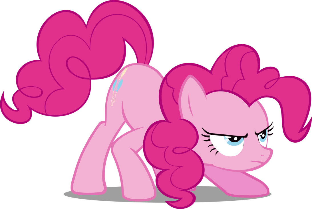 Pinkie Pie Crouched By Sairoch - Mlp Pinkie Pie Angry (1093x731)