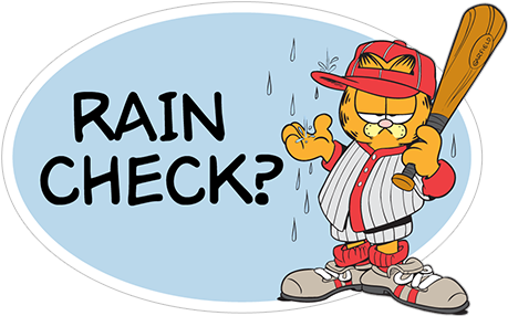 Sticker 22 From Collection «garfield Gets Sporty» - Marmont Hill - Baseball Player Garfield Painting Print (490x317)