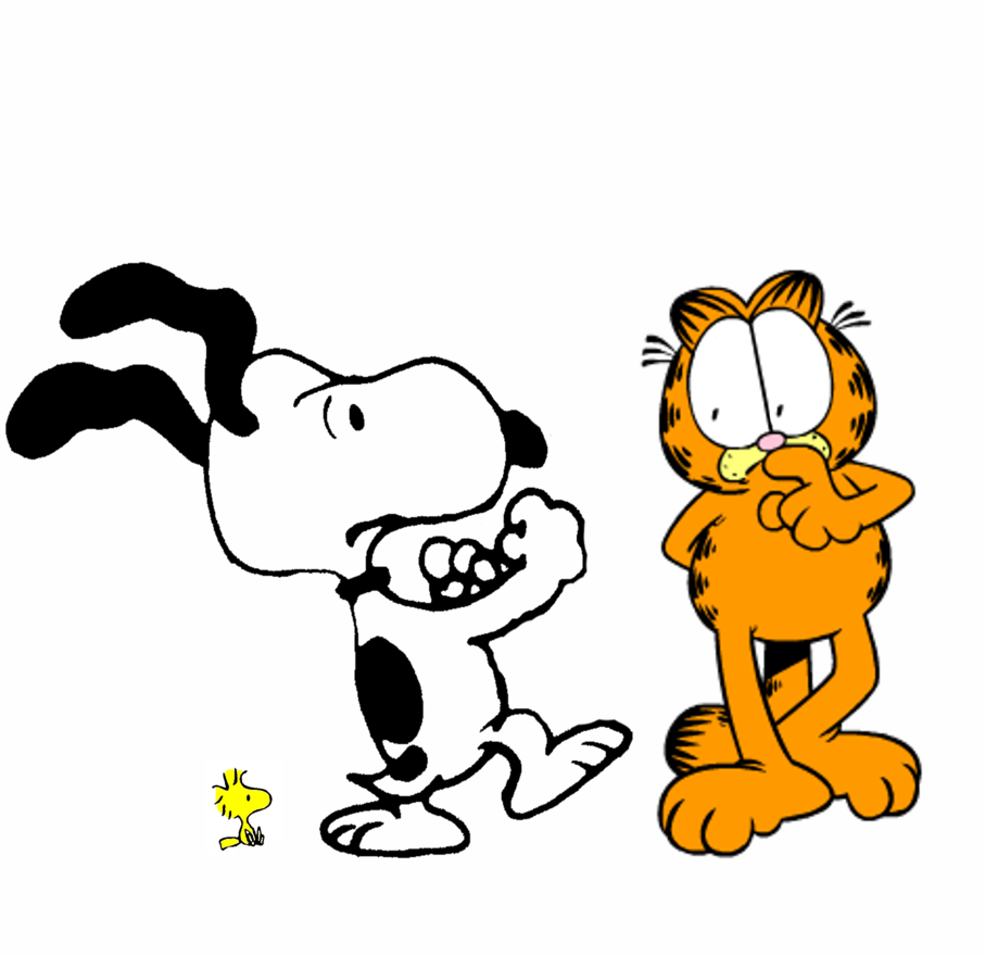 Snoopy Protege Woodstock De Garfield By Bradsnoopy97 - Animated Garfield (2150x2087)