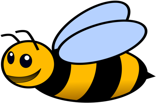 Happy Bee Clip Art At Clker - Colour Of Honey Bee (700x588)