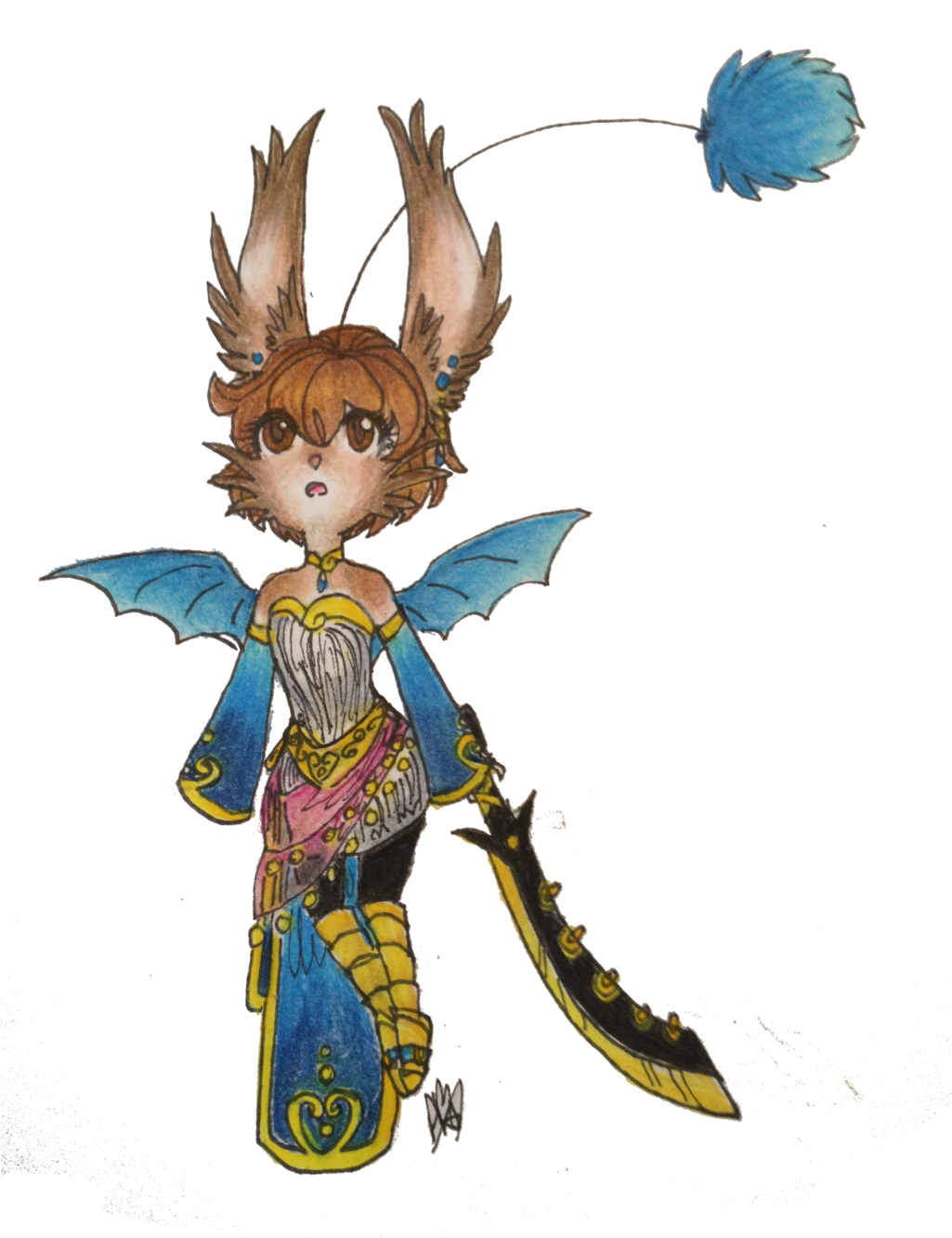 Fountainstranger Ff Moogle Dancer Oc Clara Rue By Fountainstranger - Art (1024x1365)