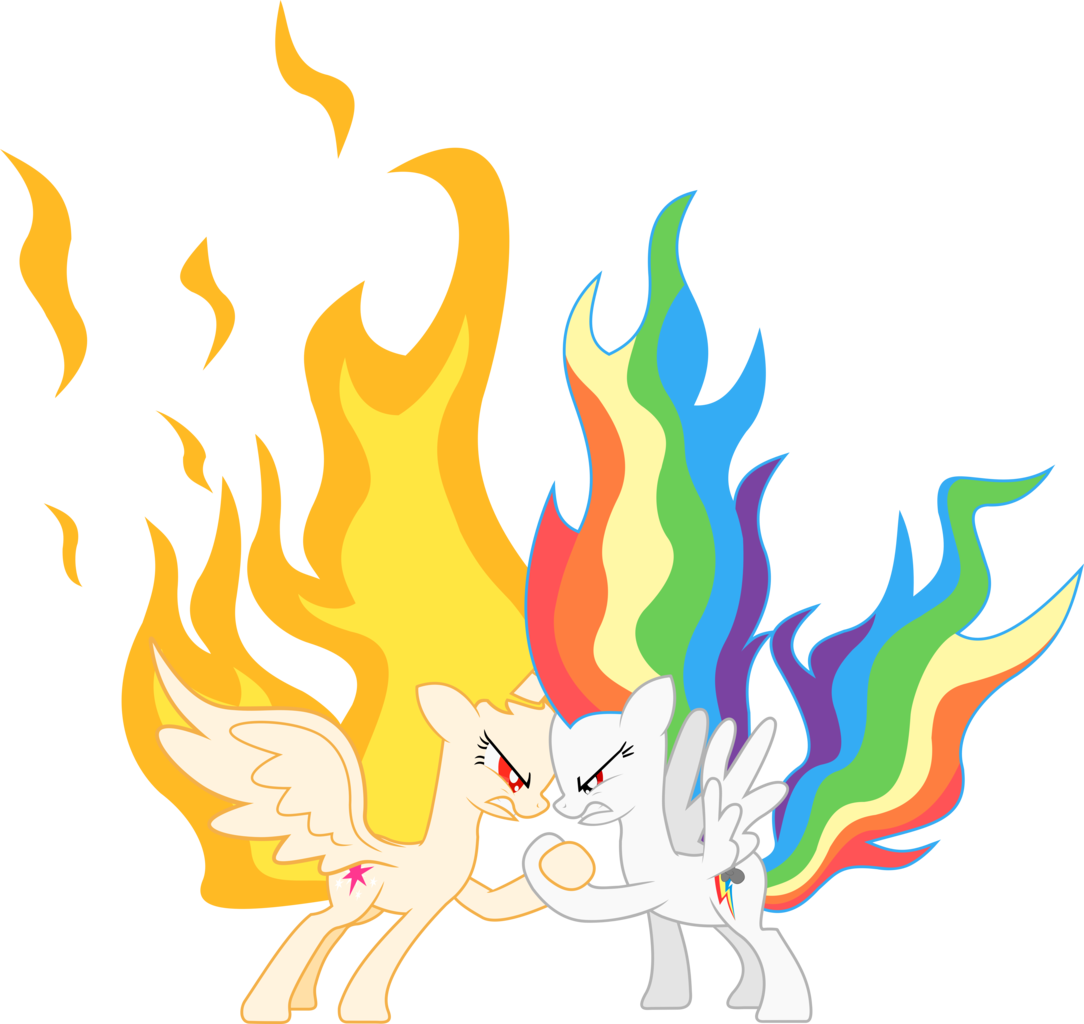 Flame Princess Twilight Vs Super Rainbow Dash By Hotsun6392 - My Little Pony Rainbow Dash Princess (1084x1024)
