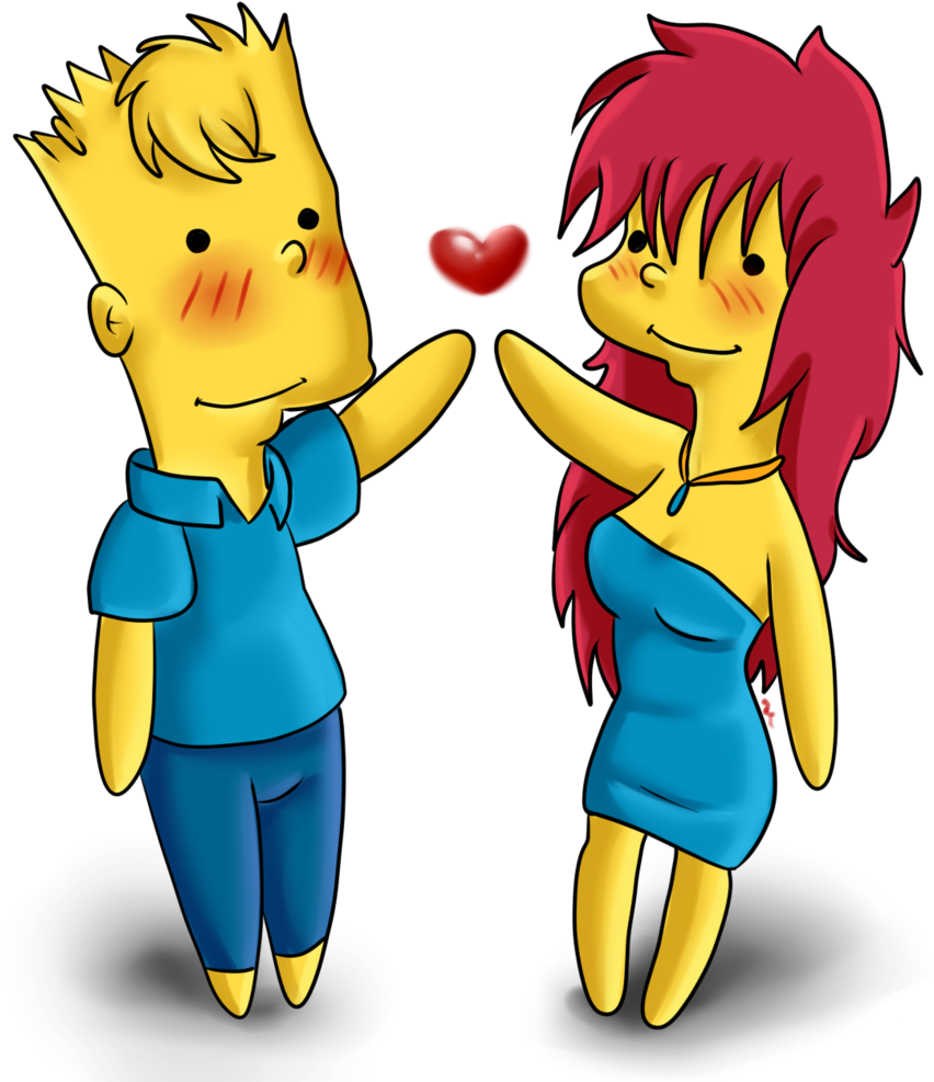 Bart And Kassandra Chibis By Mattgreoningfangirl9 Bart - Bart Simpson (1024x1024)
