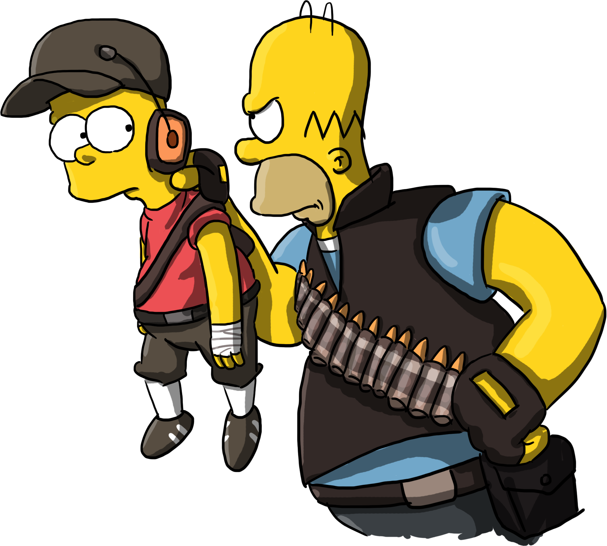 Team Fortress 2 Bart Simpson Maggie Simpson Homer Simpson - Simpsons Why You Little Meme (1943x1747)
