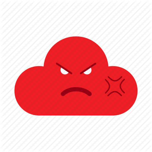Angry Face Emoticon - Bad Cloud (512x512)