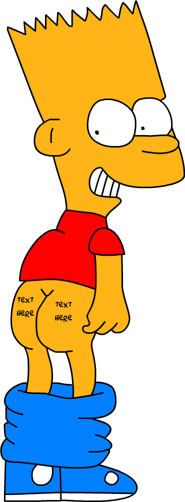 Bart's Butt Tattoo Base By Bartsimpsonfan2015 - Bart Butt (370x1003)