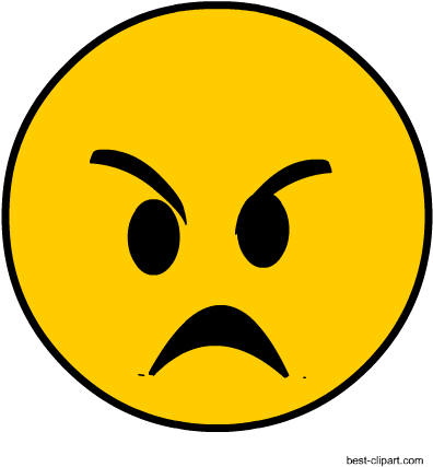Angry Face Clip Art - Frosted Window Transfer Mandatory Symbol (450x450)