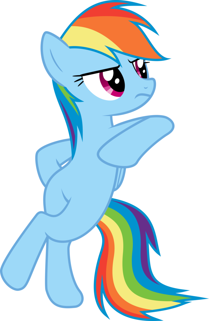 Dusk2k, Bipedal, Female, Folded Wings, High Res, Mare, - Rainbow Dash Cool Pose (669x1024)