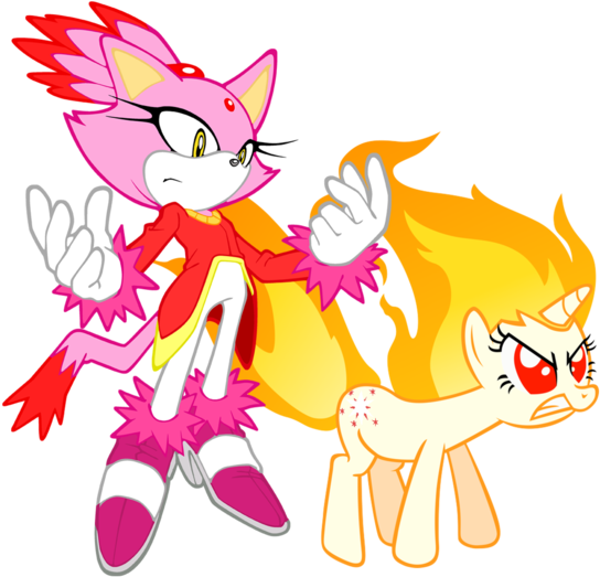 Ladies Of Fire By Snicket324 - Blaze The Cat (600x555)