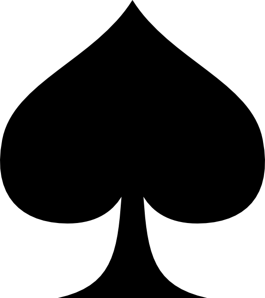 Free Vector Card Pique Clip Art - Spades In Cards (540x608)