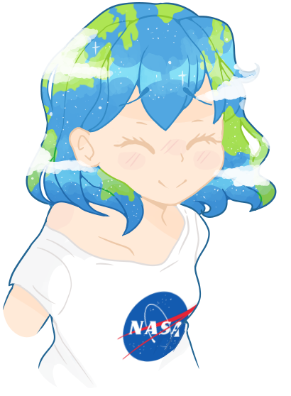 Earth-chan By Piixiep - Earth Chan Transparent (477x604)