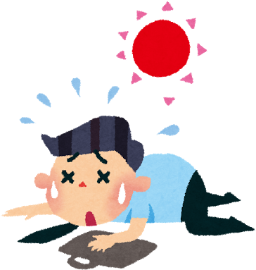 Natsubate Businessman2 - 暑い イラスト (379x400)