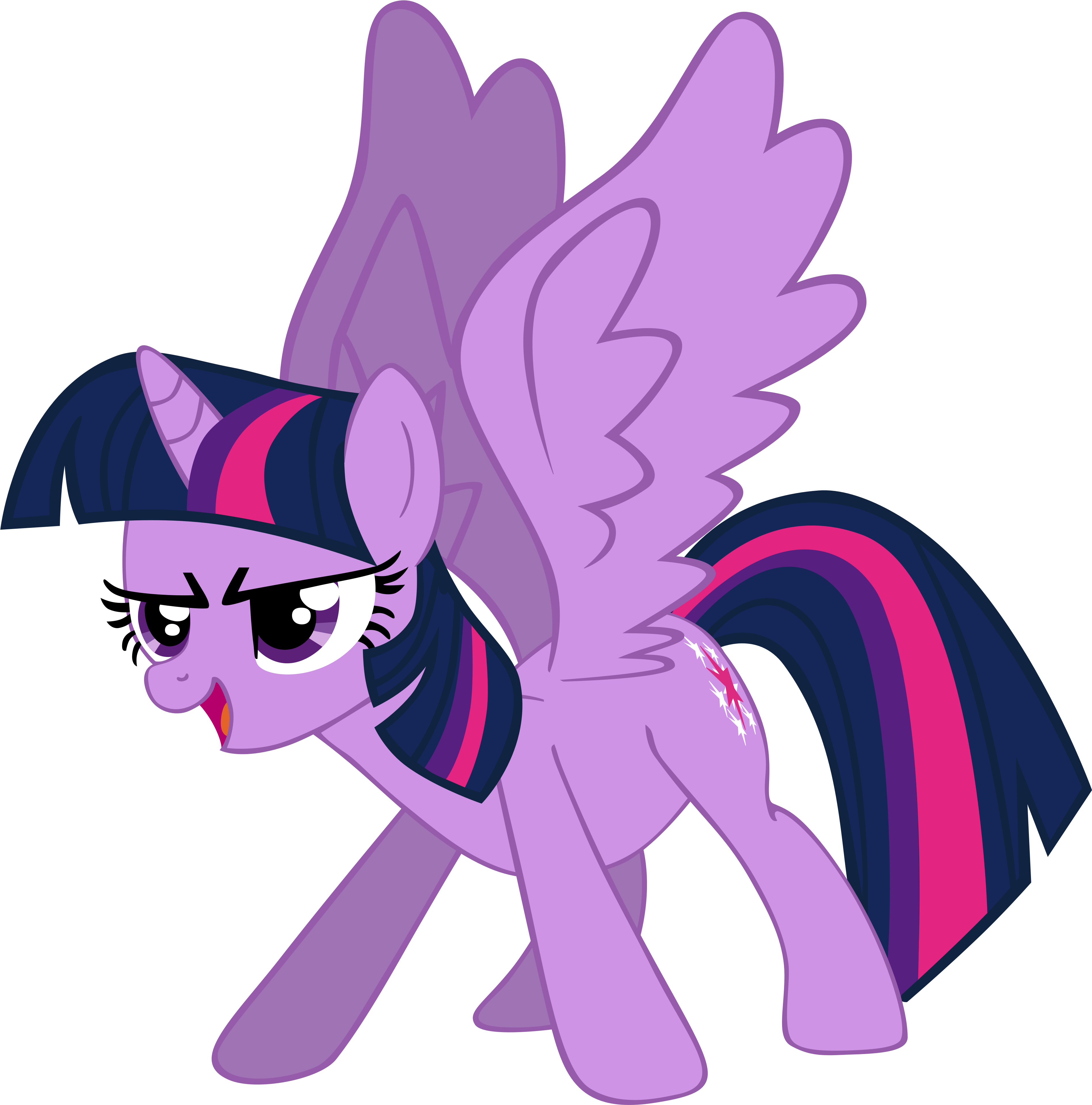 My Little Pony Friendship Is Magic Princess Twilight - Draw Twilight Sparkle With Wings (3850x3912)