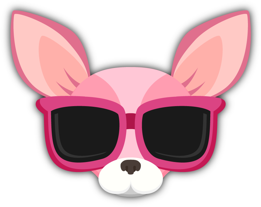 Pink Valentine's Chihuahua Emoji Stickers On The App - Chihuahua (846x675)