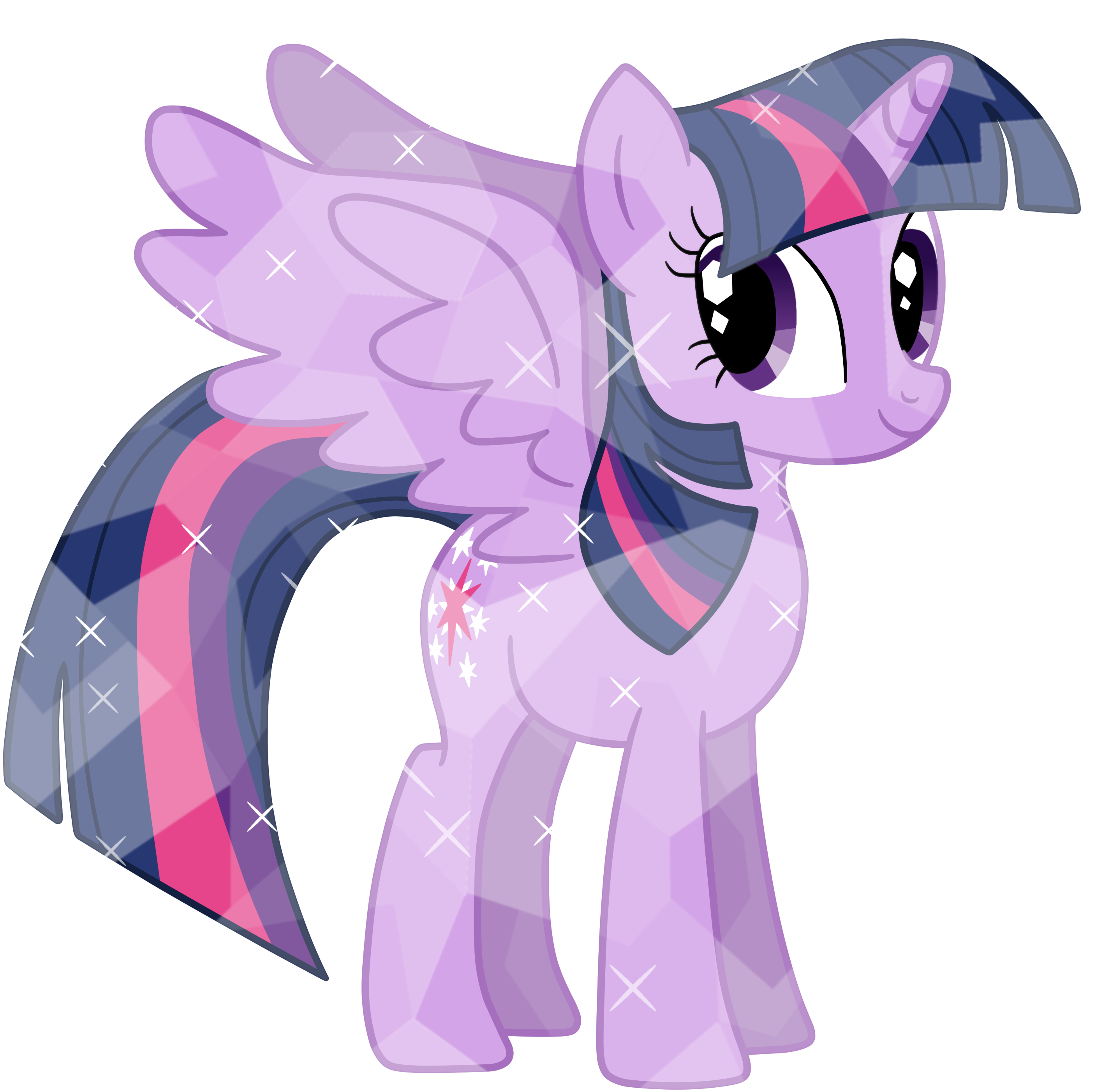 Alicorn Princess Twilight As Crystal Pony Vector - Můj Malý Pony Princezna Twilight (3000x3000)