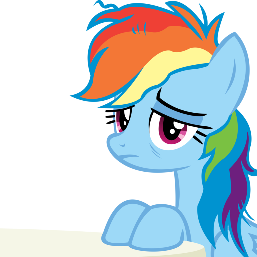Rainbow Dash Vector - My Little Pony Rainbow Dash Tired (894x894)