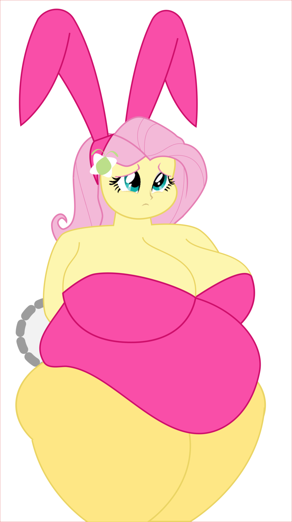 Chubby Bunny Fluttershy By Shitigal-artust - Chubby Bunny Deviantart (1024x1830)