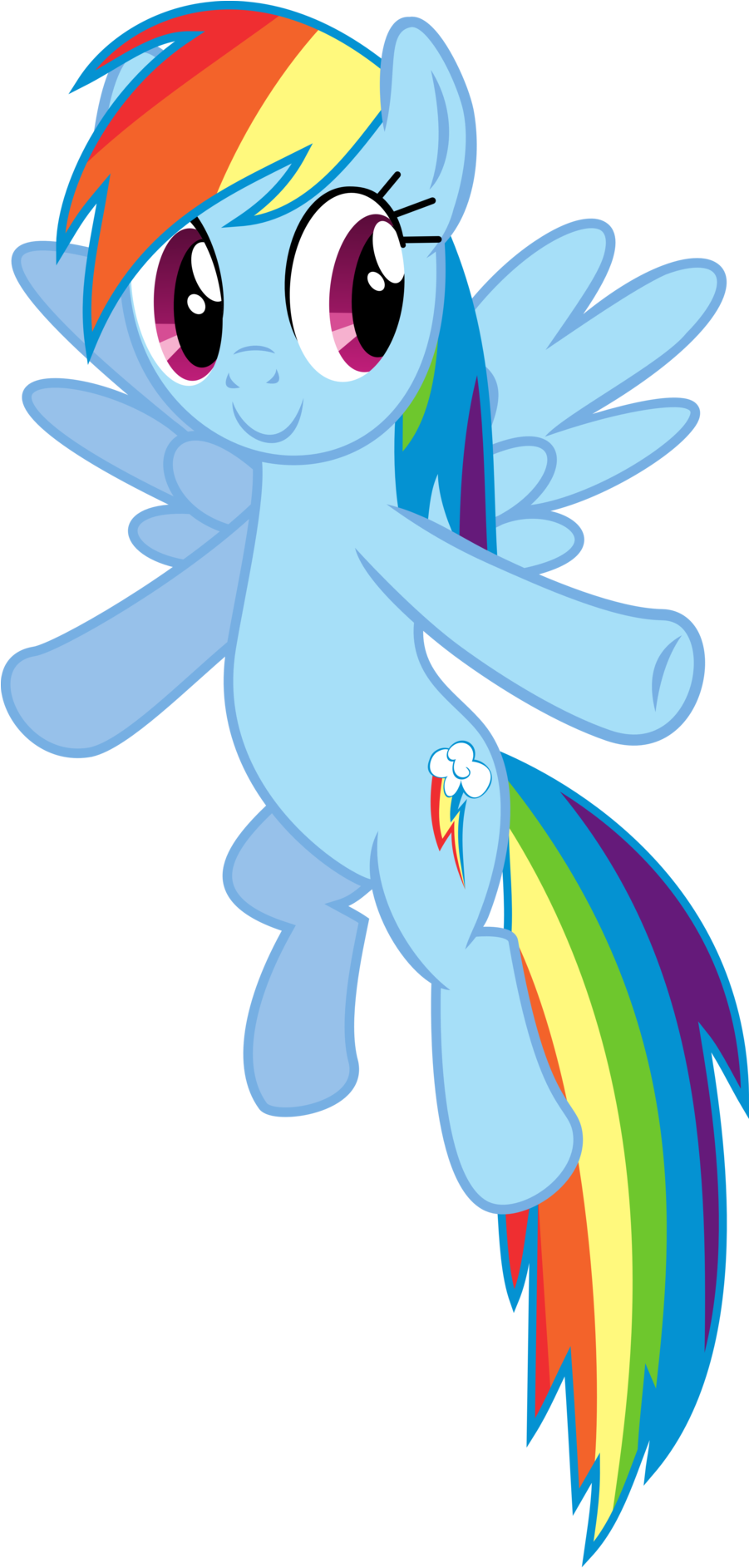Awesome Flying Rainbow Dash Vector By Uxyd With My - Rainbow Dash Flying Png (900x1913)