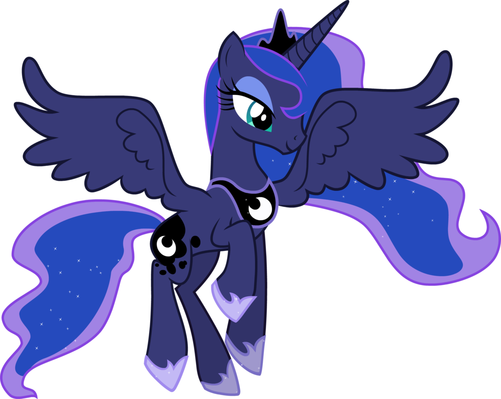 Twilight Sparkle Flying Super Fast With Alicorn Magic - Mlp Princess Luna Vector (1024x816)