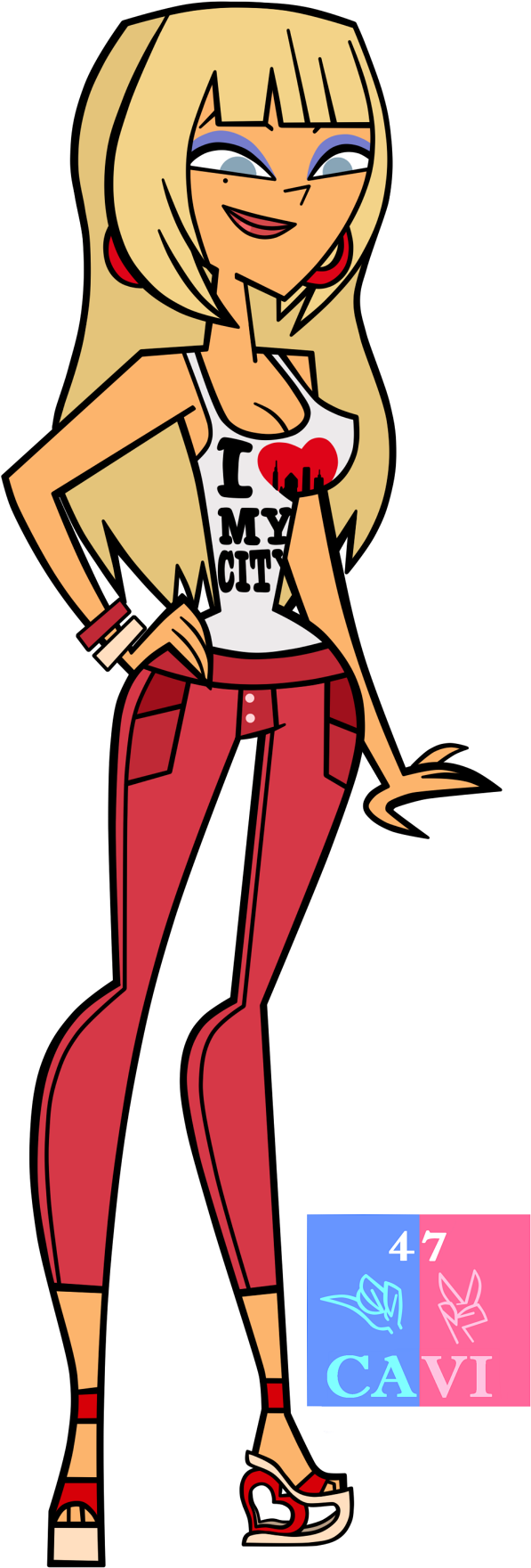 Adelaide The New York Love Girl By Cavi47-d4j90lc - Total Drama Fan Art Characters (757x1792)