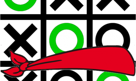 Blindfold Tic Tac Toe Logo - Tic-tac-toe (450x270)
