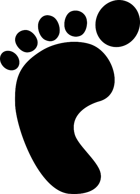 The Big Toe Is The Thing In The Top Right Which Looks - Baby Footprint Clipart Black And White (463x640)