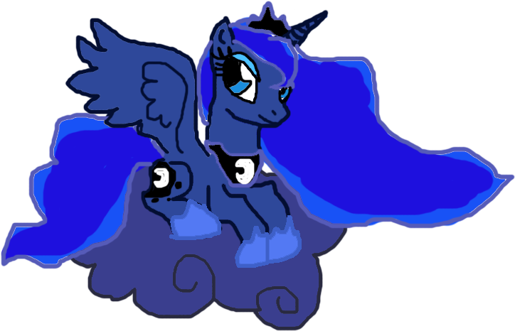 Princess Luna Cloud Vector By Missluckychan29 - Cartoon (900x600)