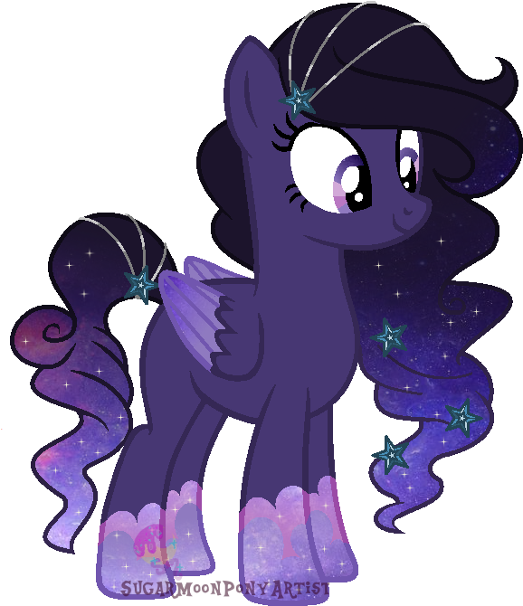 Cloud Pony Commission For Ocean-night - My Little Pony Moonlight (592x696)