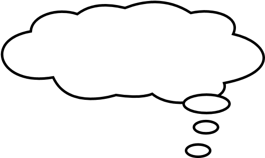 Clipart Info - Thought Bubble Black Background (599x373)