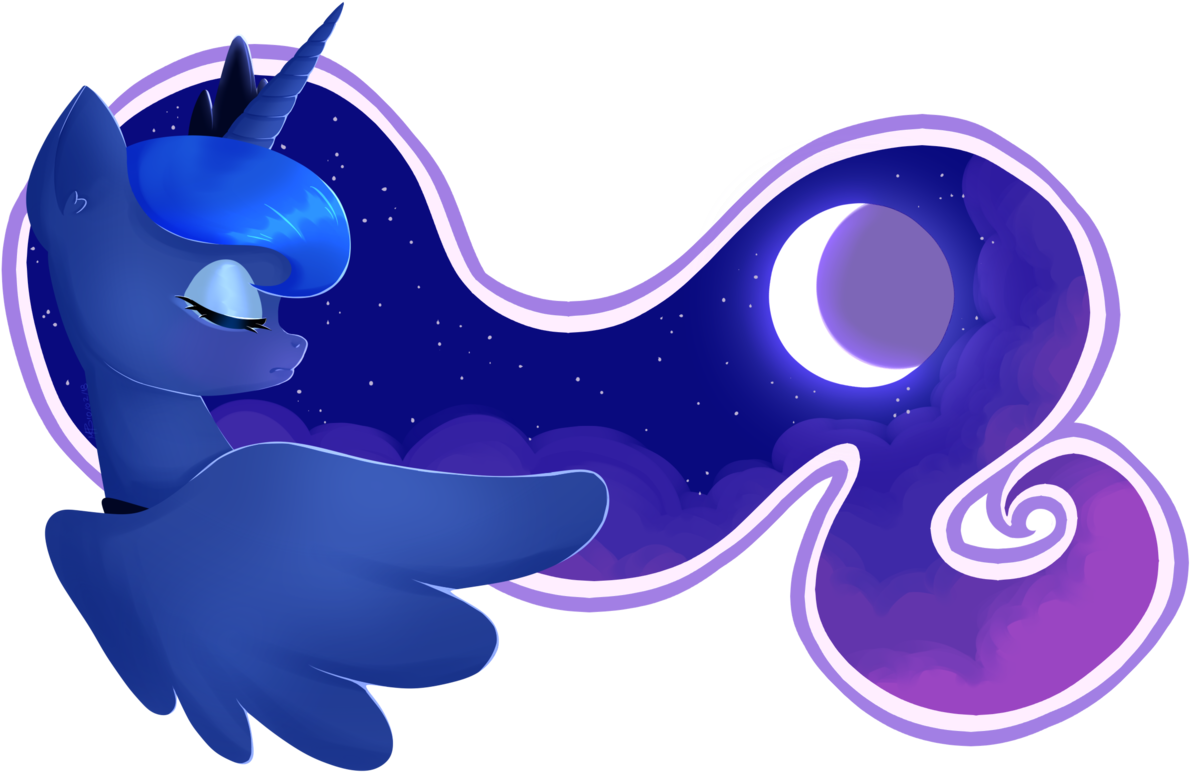 Alicorn Cloud Eyes Closed Eyeshadow Makeup Mane Moon - Cartoon (1280x806)