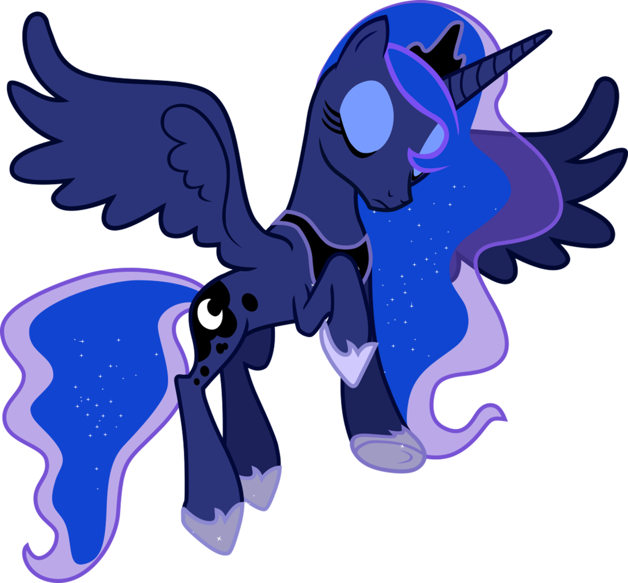 Mlp Vector Princess Luna By Azur Wing - Mlp Fim Luna Wings (1280x1187)