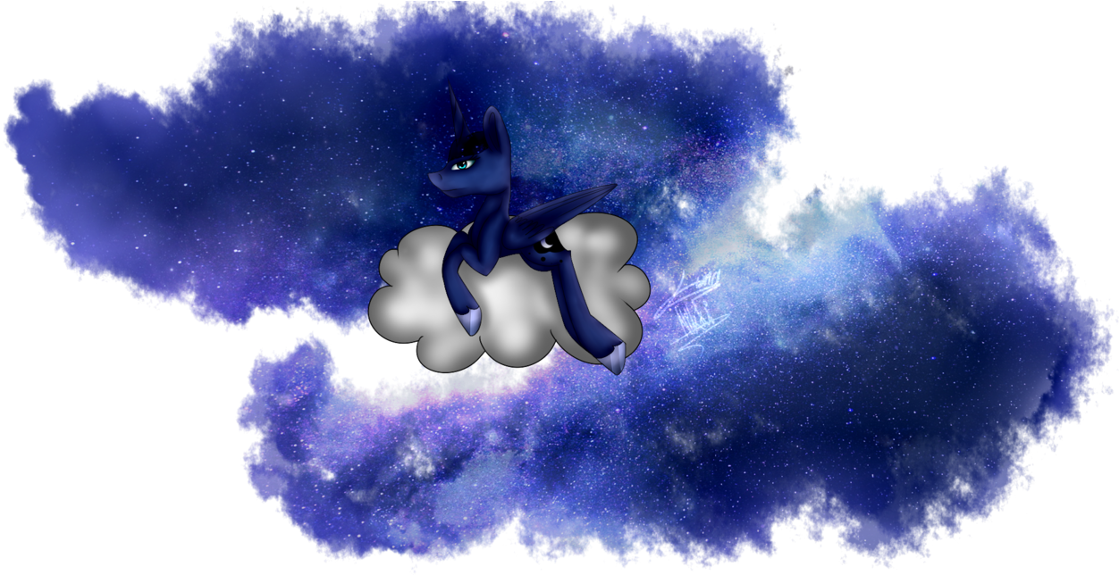 Sparklenikki, Cloud, Ethereal Mane, Princess Luna, - Illustration (1280x655)