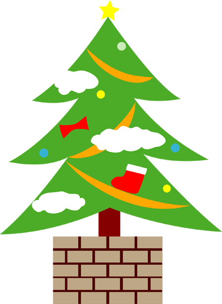 No02クリスマスツリー - クリスマス ツリー イラスト (450x616)
